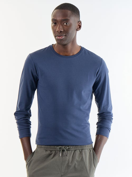 T-shirt a maniche lunghe a tinta unita - Kiabi T-shirt a maniche lunghe a tinta unita - Kiabi