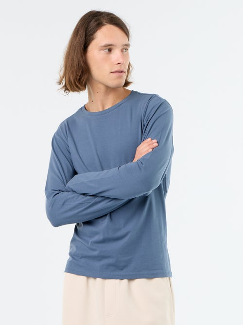 T-shirt a maniche lunghe a tinta unita - Kiabi T-shirt a maniche lunghe a tinta unita - Kiabi