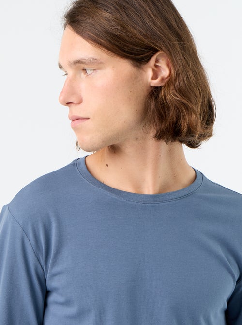 T-shirt a maniche lunghe a tinta unita - Kiabi T-shirt a maniche lunghe a tinta unita - Kiabi