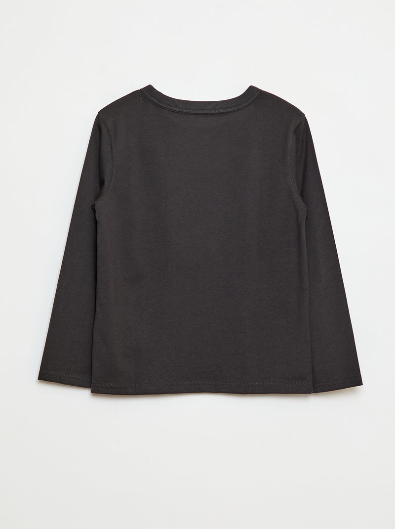 T-shirt a maniche lunghe a tinta unita Grigio - Kiabi