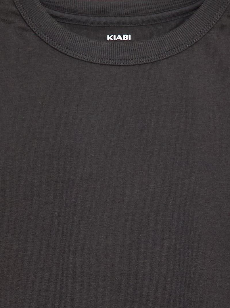 T-shirt a maniche lunghe a tinta unita Grigio - Kiabi