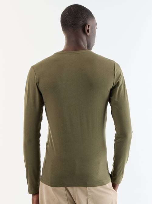 T-shirt a maniche lunghe a tinta unita - Kiabi T-shirt a maniche lunghe a tinta unita - Kiabi