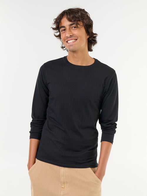 T-shirt a maniche lunghe a tinta unita - Kiabi T-shirt a maniche lunghe a tinta unita - Kiabi