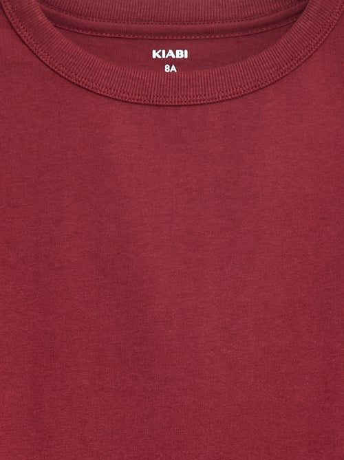 T-shirt a maniche lunghe a tinta unita - Kiabi