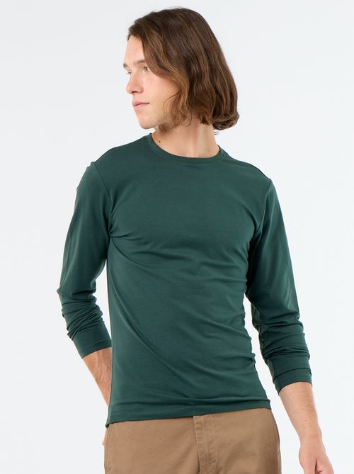 T-shirt a maniche lunghe a tinta unita - Kiabi T-shirt a maniche lunghe a tinta unita - Kiabi