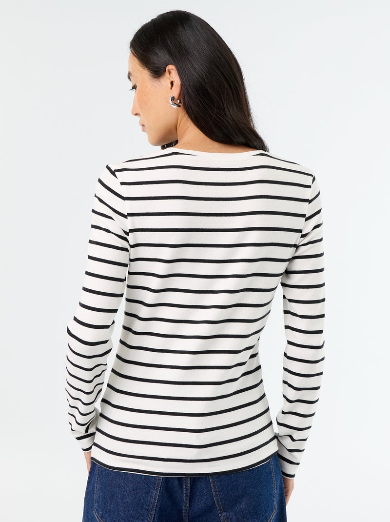 T-shirt a maniche lunghe Bianco - Kiabi