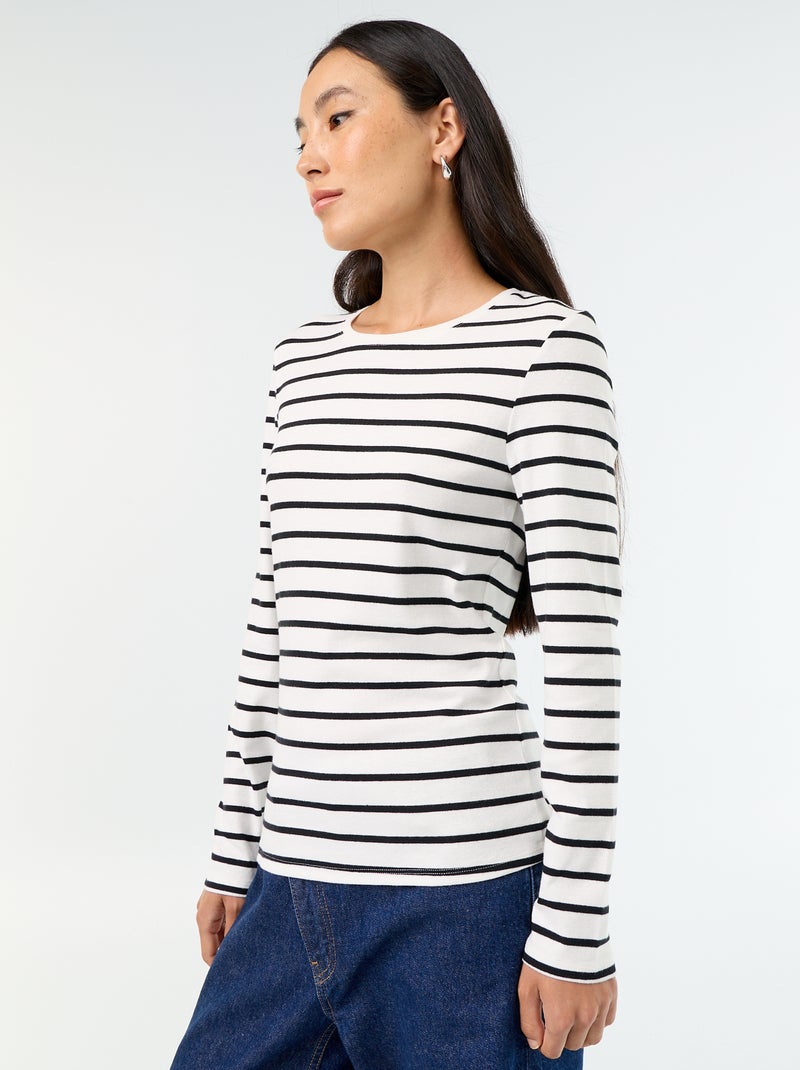 T-shirt a maniche lunghe Bianco - Kiabi