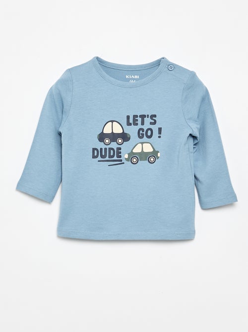 T-shirt a maniche lunghe con animazione - Kiabi