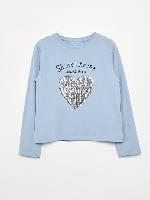 T-shirt a maniche lunghe con animazione - Kiabi