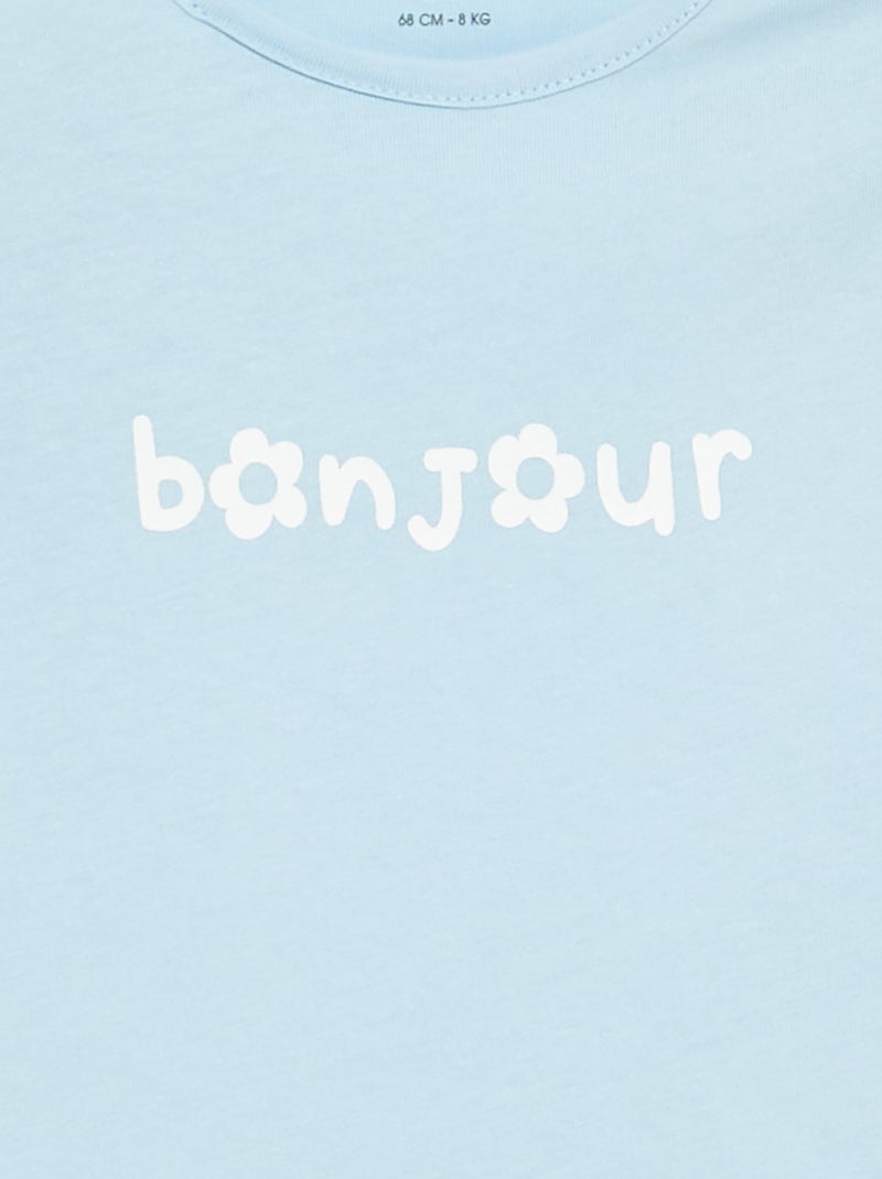 T-shirt a maniche lunghe con stampa Blu - Kiabi