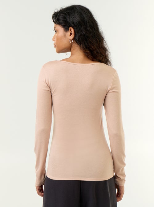T-shirt a maniche lunghe in misto lana - Kiabi