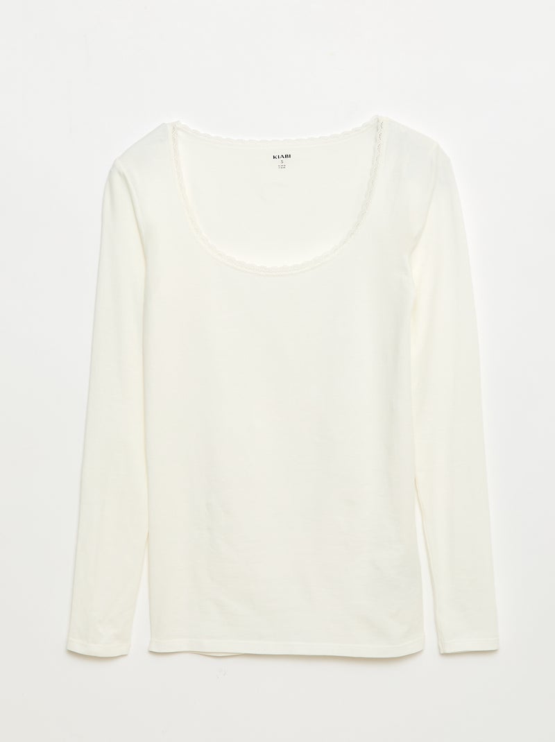 T-shirt a maniche lunghe intimo Bianco - Kiabi