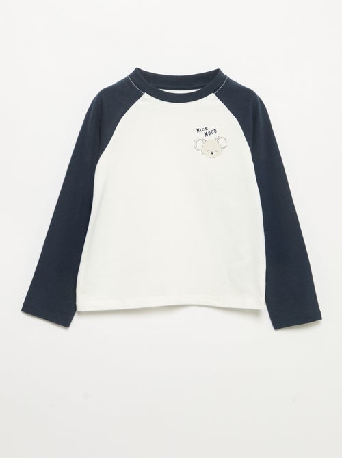 T-shirt a maniche lunghe raglan - Kiabi