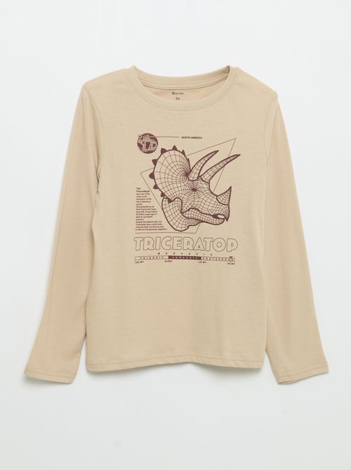 T-shirt a maniche lunghe stampata - Kiabi