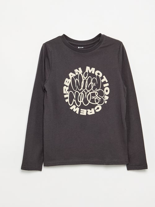 T-shirt a maniche lunghe stampata - Kiabi