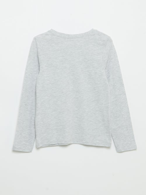 T-shirt a maniche lunghe stampata - Kiabi T-shirt a maniche lunghe stampata - Kiabi