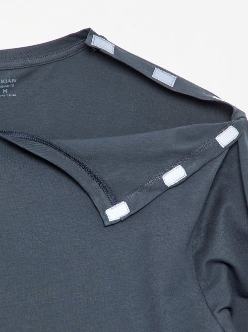 T-shirt a maniche lunghe tinta unita - collezione facile da indossare - Kiabi