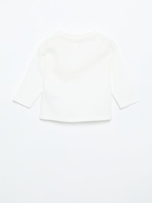 T-shirt a maniche lunghe tinta unita - Kiabi