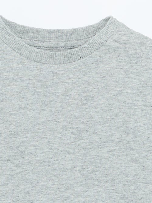 T-shirt a maniche lunghe tinta unita - Kiabi