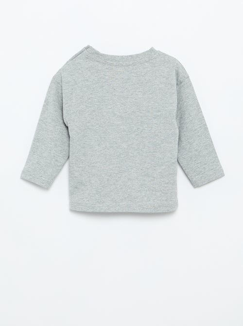 T-shirt a maniche lunghe tinta unita - Kiabi