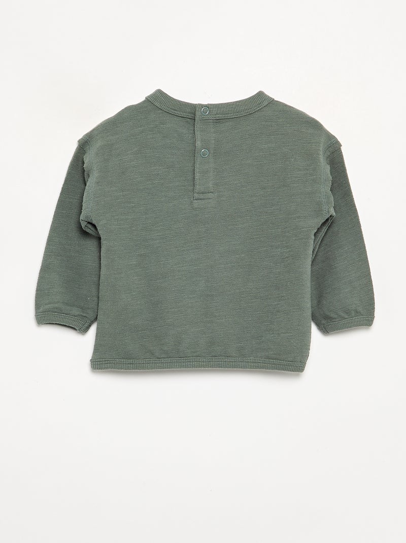 T-shirt a maniche lunghe Verde - Kiabi