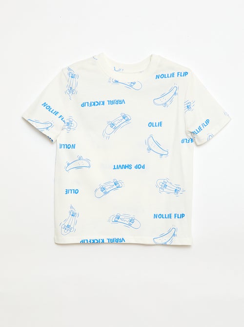 T-shirt à motif manches courtes - Kiabi