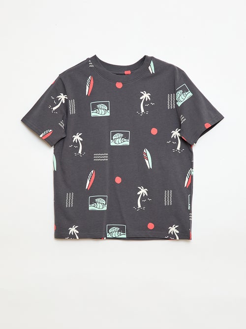 T-shirt à motif manches courtes - Kiabi