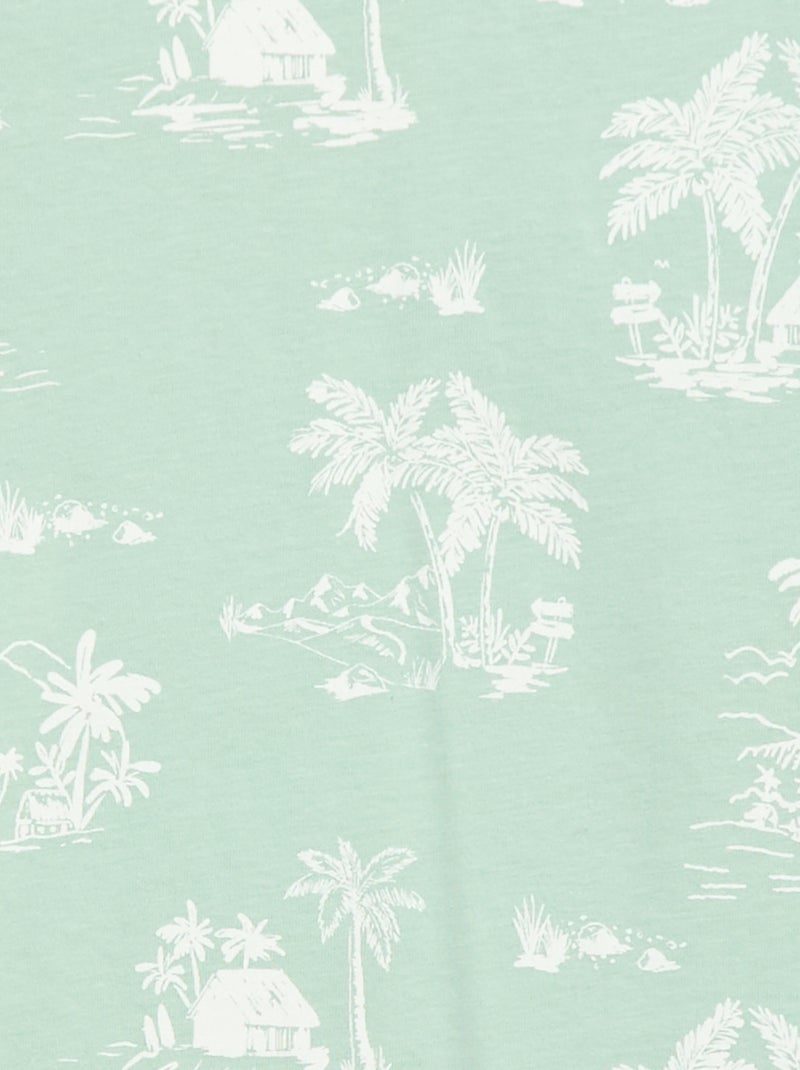 T-shirt a motivo maniche corte Verde - Kiabi