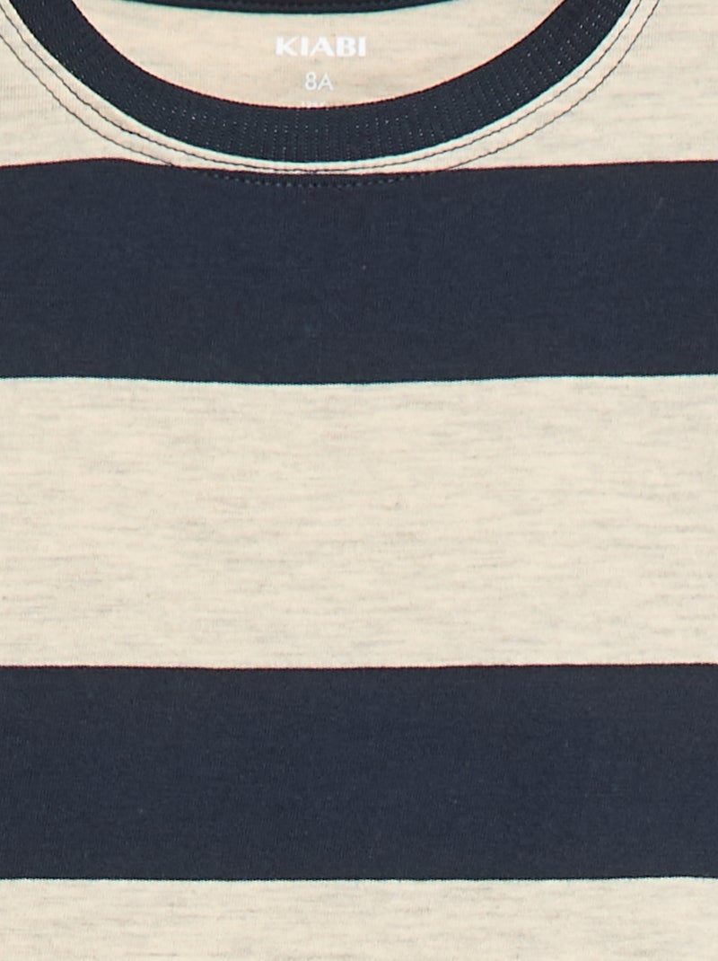 T-shirt à rayures Bleu - Kiabi