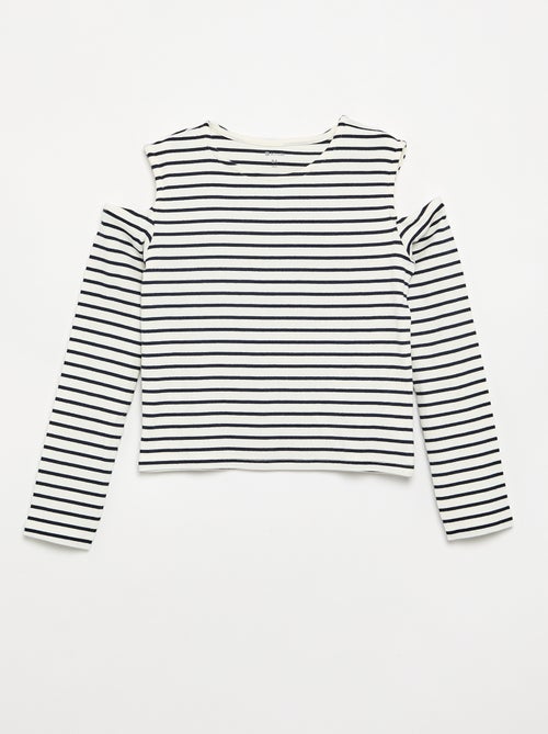 T-shirt a righe senza maniche - Kiabi