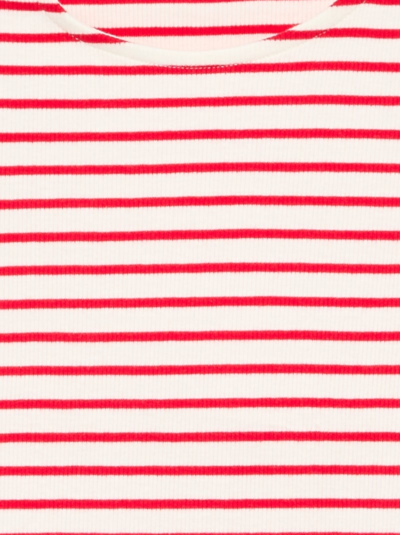 T-shirt a righe senza maniche Rosso - Kiabi