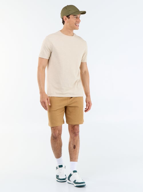 T-shirt a tinta unita a maniche corte - Kiabi