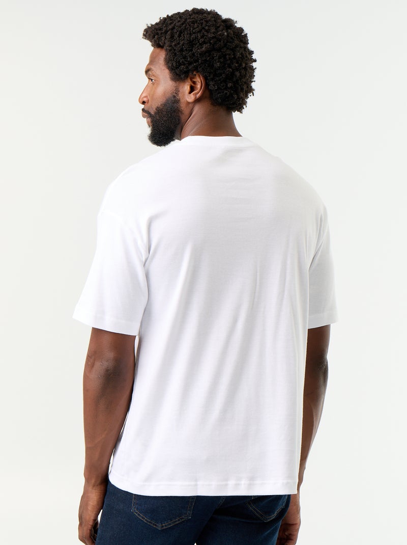T-shirt a tinta unita a maniche corte e girocollo Bianco - Kiabi