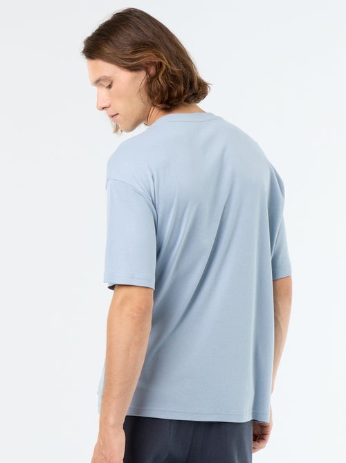 T-shirt a tinta unita a maniche corte e girocollo - Kiabi