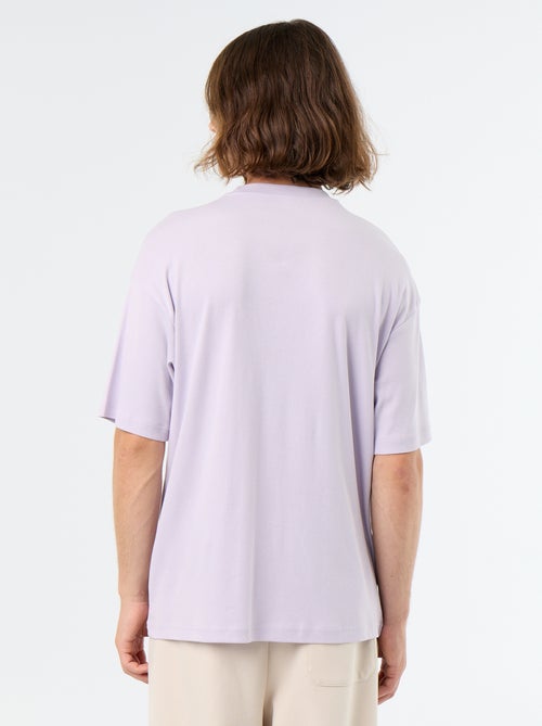 T-shirt a tinta unita a maniche corte e girocollo - Kiabi
