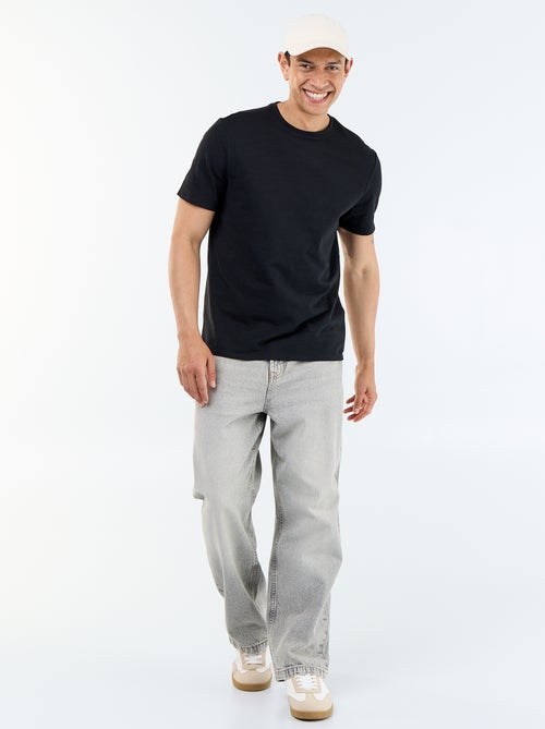 T-shirt a tinta unita a maniche corte - Kiabi