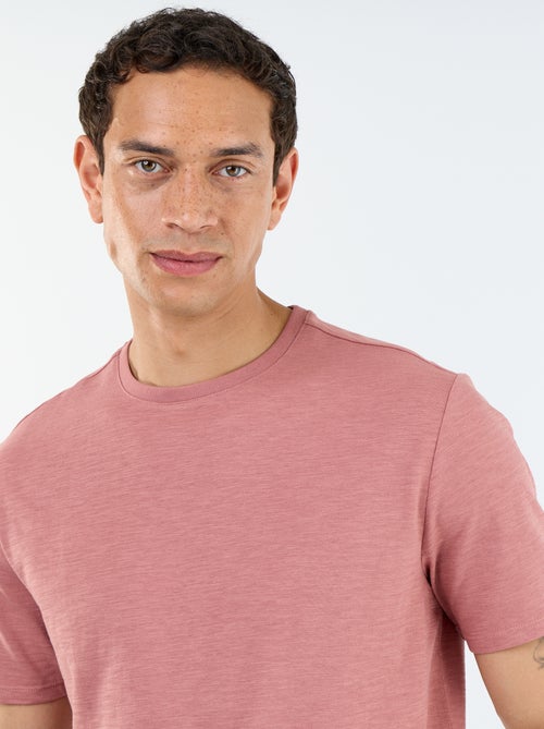 T-shirt a tinta unita a maniche corte - Kiabi