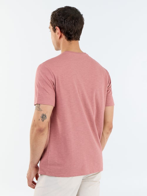 T-shirt a tinta unita a maniche corte - Kiabi