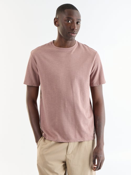 T-shirt a tinta unita a maniche corte - Kiabi