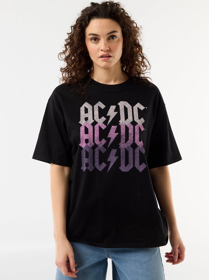 T-shirt 'AC/DC' a maniche corte Nero - Kiabi