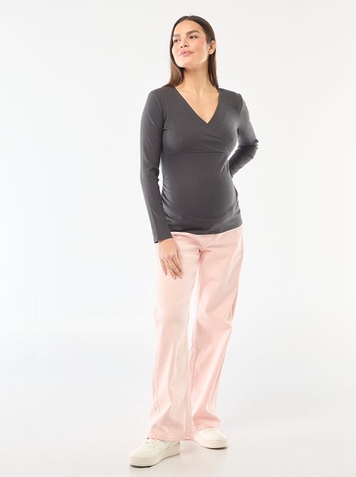 T-shirt allattamento a costine - Kiabi