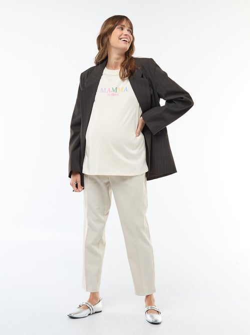 T-shirt allattamento a maniche corte con stampa - Kiabi