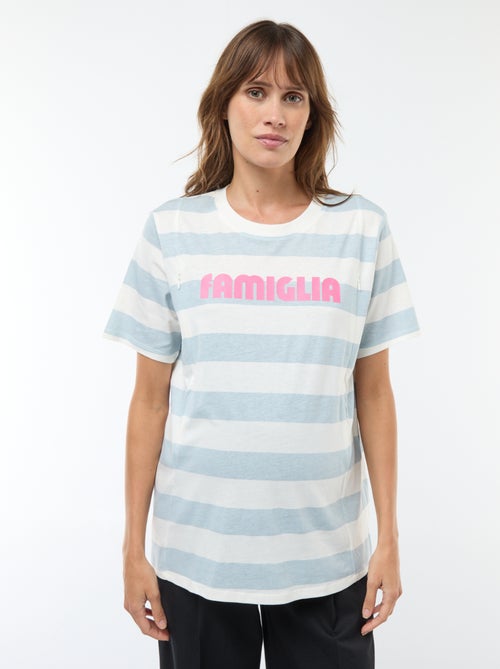 T-shirt allattamento a maniche corte con stampa - Kiabi