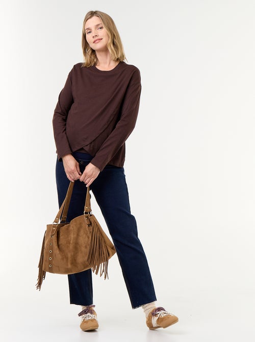 T-shirt allattamento con incrocio sul davanti - Kiabi T-shirt allattamento con incrocio sul davanti - Kiabi