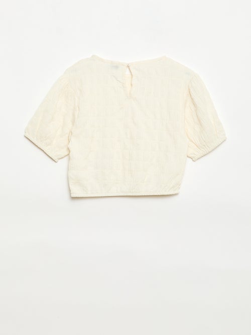 T-shirt ampia in maglia fantasia - Kiabi