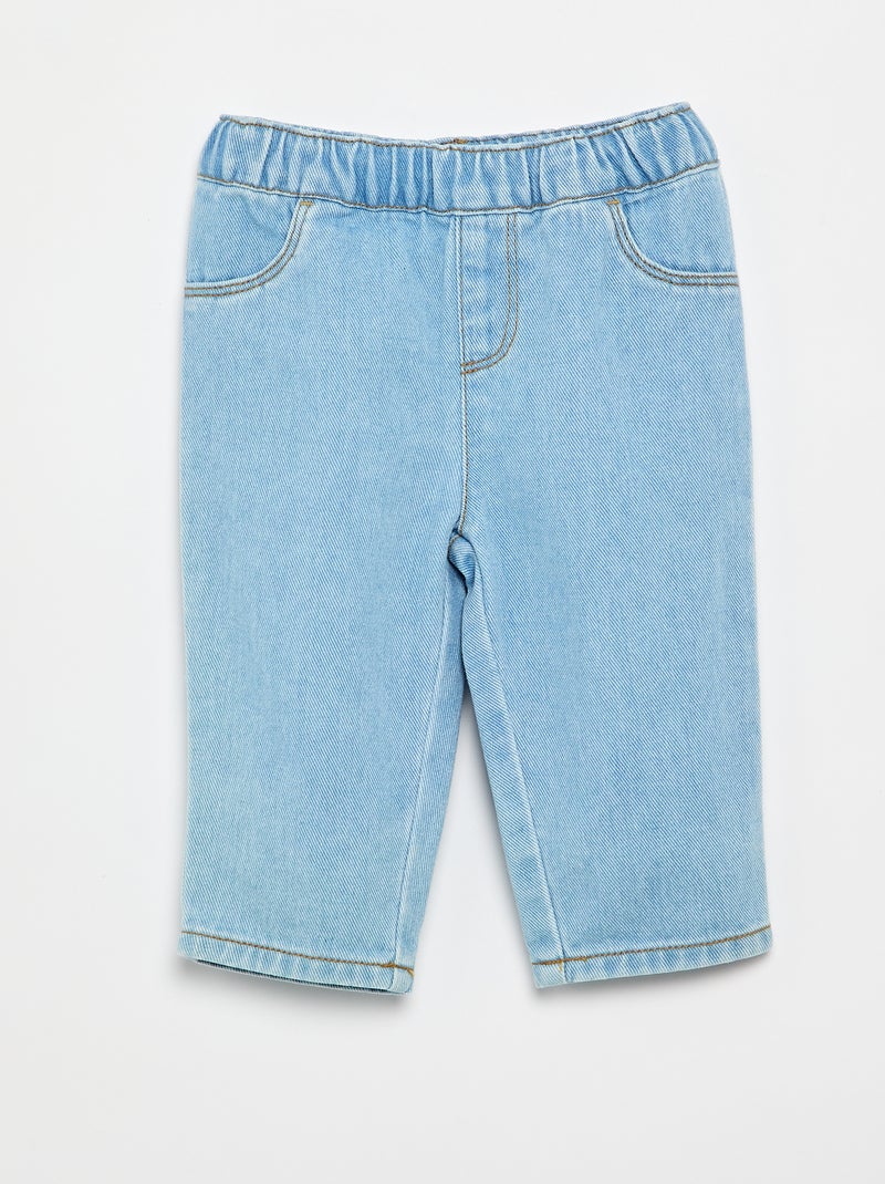 T-shirt and Denim Trousers Set - 2 Pieces White - Kiabi