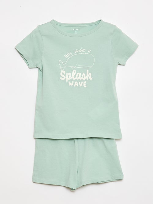 T-shirt and Shorts Pajama Set - 2 Pieces - Kiabi