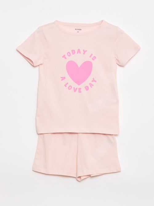 T-shirt and Shorts Pajama Set - 2 Pieces - Kiabi