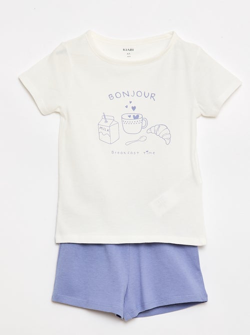 T-shirt and Shorts Pajama Set - 2 Pieces - Kiabi