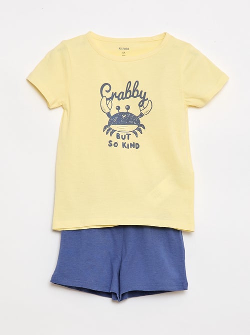 T-shirt and Shorts Pajama Set - 2 Pieces - Kiabi